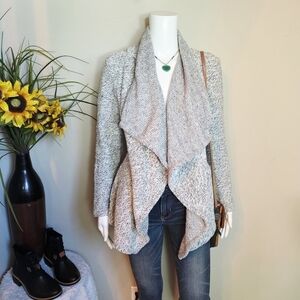BNCI Blank Noir Gray Waterfall Cardigan